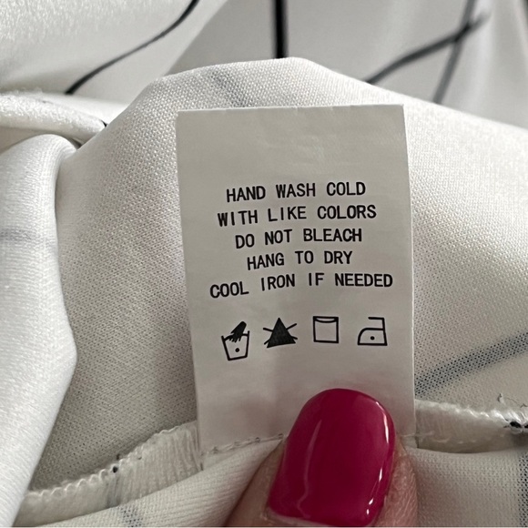 MELLODAY White & Black 3/4 Sleeve Shirt - Picture 7 of 8